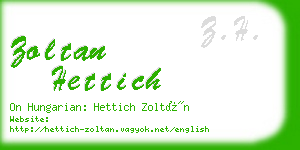 zoltan hettich business card